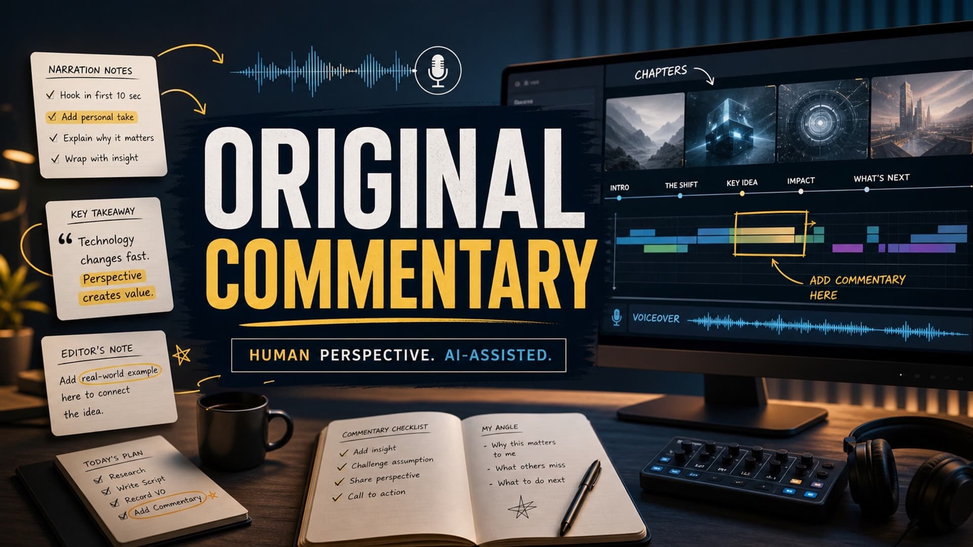 How to Add Original Commentary to Faceless AI YouTube Videos